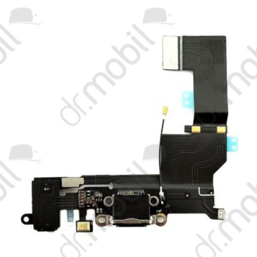 Töltő csatlakozó / rendszer Apple iPhone SE fekete lightning (3,5mm csatlakozó, mikrofon) 
